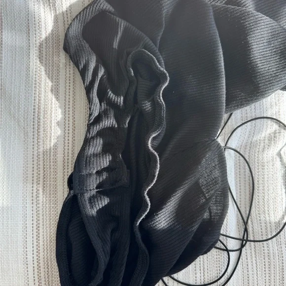 Black Lace Up Bodysuit - Picture 5 of 7